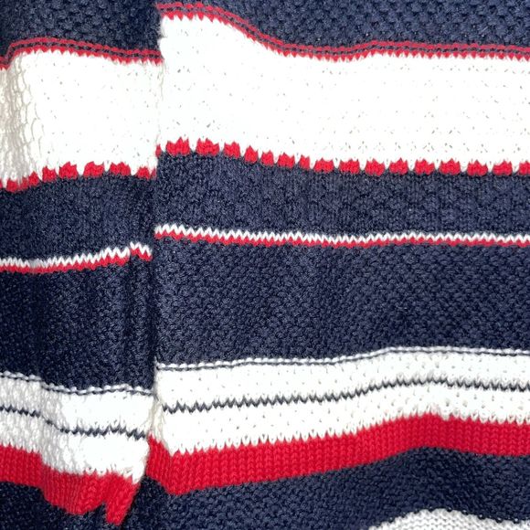 Desigual S Red White & Blue Crochet Granny Square Sweater - Picture 5 of 6